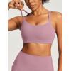IUGA Sports Bras for Women Large Bust Sports Bras with Molded Cups Wireless Push Up High Impact Workout Yoga Gym Top(Pink)