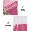 IUGA Stretchy Jeans for Women High Waist Jeggings Tummy Control Skinny Jeans Pull on Leggings with Pockets Trendy Casual(Pink)