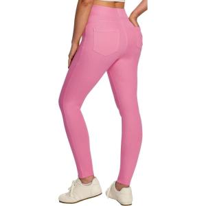 IUGA Stretchy Jeans for Women High Waist Jeggings Tummy Control Skinny Jeans Pull on Leggings with Pockets Trendy Casual(Pink)
