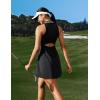 IUGA Tennis Dress for Women Golf Dress with Shorts Underneath Workout Athletic Dresses Built-in Bra Sleeveless Polo Dresses(Black)
