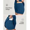 IUGA Tennis Dress for Women Golf Dress with Shorts Underneath Workout Athletic Dresses Built-in Bra Sleeveless Polo Dresses(Sea Blue Indigo)