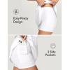 IUGA Tennis Dress for Women Golf Dress with Shorts Underneath Workout Athletic Dresses Built-in Bra Sleeveless Polo Dresses(White)