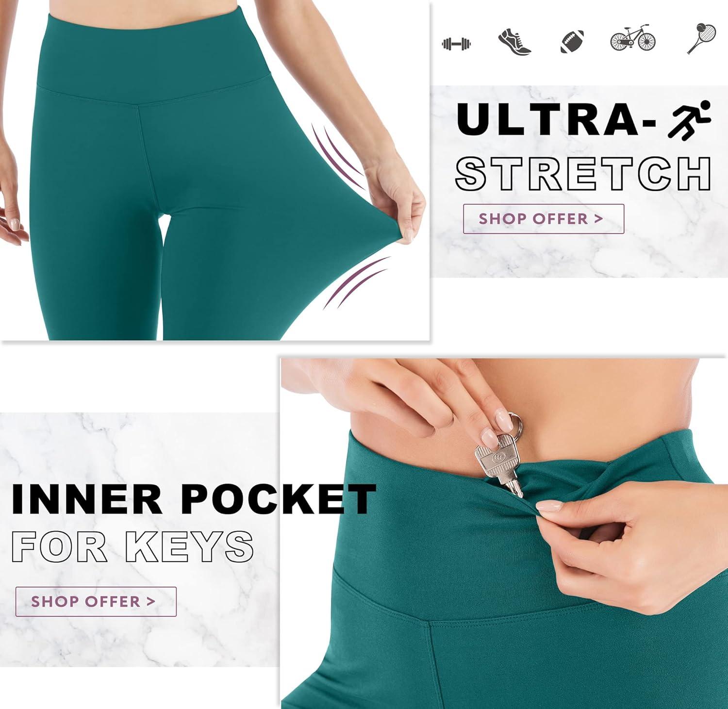 image:imageIUGA High Waisted Leggings for Women Running Workout Leggings with Inner Pocket Yoga Pants for WomenDark Teal