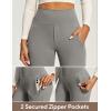 IUGA Stretchy Dress Pants Women High Waist Work Pants Business Casual Bootcut Slacks Pull On Trousers with Zipper Pockets(Charcoal Gray)