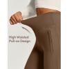 IUGA Stretchy Dress Pants Women High Waist Work Pants Business Casual Bootcut Slacks Pull On Trousers with Zipper Pockets(Mocha Brown)