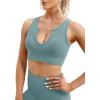 IUGA Workout Sets for Women 2 Piece Workout Outfits Women Workout Leggings with Ribbed Crop Top Yoga Gym Activewear Set