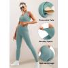 IUGA Workout Sets for Women 2 Piece Workout Outfits Women Workout Leggings with Ribbed Crop Top Yoga Gym Activewear Set