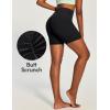 IUGA Scrunch Butt Lifting Biker Shorts Women with Pockets 6” High Waisted Workout Shorts Tummy Control Gym Yoga Spandex(Black)