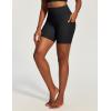 IUGA Scrunch Butt Lifting Biker Shorts Women with Pockets 6” High Waisted Workout Shorts Tummy Control Gym Yoga Spandex(Black)