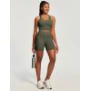 IUGA Scrunch Butt Lifting Biker Shorts Women with Pockets 6” High Waisted Workout Shorts Tummy Control Gym Yoga Spandex(Grass Grey Green)