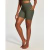 IUGA Scrunch Butt Lifting Biker Shorts Women with Pockets 6” High Waisted Workout Shorts Tummy Control Gym Yoga Spandex(Grass Grey Green)
