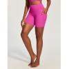 IUGA Scrunch Butt Lifting Biker Shorts Women with Pockets 6” High Waisted Workout Shorts Tummy Control Gym Yoga Spandex(Hot Pink)