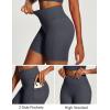 IUGA Scrunch Butt Lifting Biker Shorts Women with Pockets 6” High Waisted Workout Shorts Tummy Control Gym Yoga Spandex(Ink Gray)
