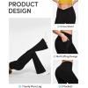 IUGA Stretchy Bell Bottom Jeans for Women Sweatpant Jeans V Cross High Waisted Jeggings Pull On Bootcut Jean Flare Leggings(Black 29″)
