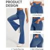 IUGA Stretchy Bell Bottom Jeans for Women Sweatpant Jeans V Cross High Waisted Jeggings Pull On Bootcut Jean Flare Leggings(Whiskers Medium Wash 31“)