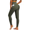 IUGA Womens Hidden Scrunch Butt Lifting Leggings Compression Gym Leggings with Pockets Booty Workout Yoga Pants Tummy Control(Grass Grey Green)