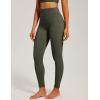 IUGA Womens Hidden Scrunch Butt Lifting Leggings Compression Gym Leggings with Pockets Booty Workout Yoga Pants Tummy Control(Grass Grey Green)