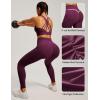 IUGA Womens Hidden Scrunch Butt Lifting Leggings Compression Gym Leggings with Pockets Booty Workout Yoga Pants Tummy Control(Maroon)