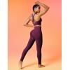 IUGA Womens Hidden Scrunch Butt Lifting Leggings Compression Gym Leggings with Pockets Booty Workout Yoga Pants Tummy Control(Maroon)