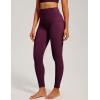 IUGA Womens Hidden Scrunch Butt Lifting Leggings Compression Gym Leggings with Pockets Booty Workout Yoga Pants Tummy Control(Maroon)