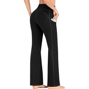 IUGA Bootcut Yoga Pants with Pockets for Women High Waisted Workout Pants Women Flare Yoga Pants Tummy Control