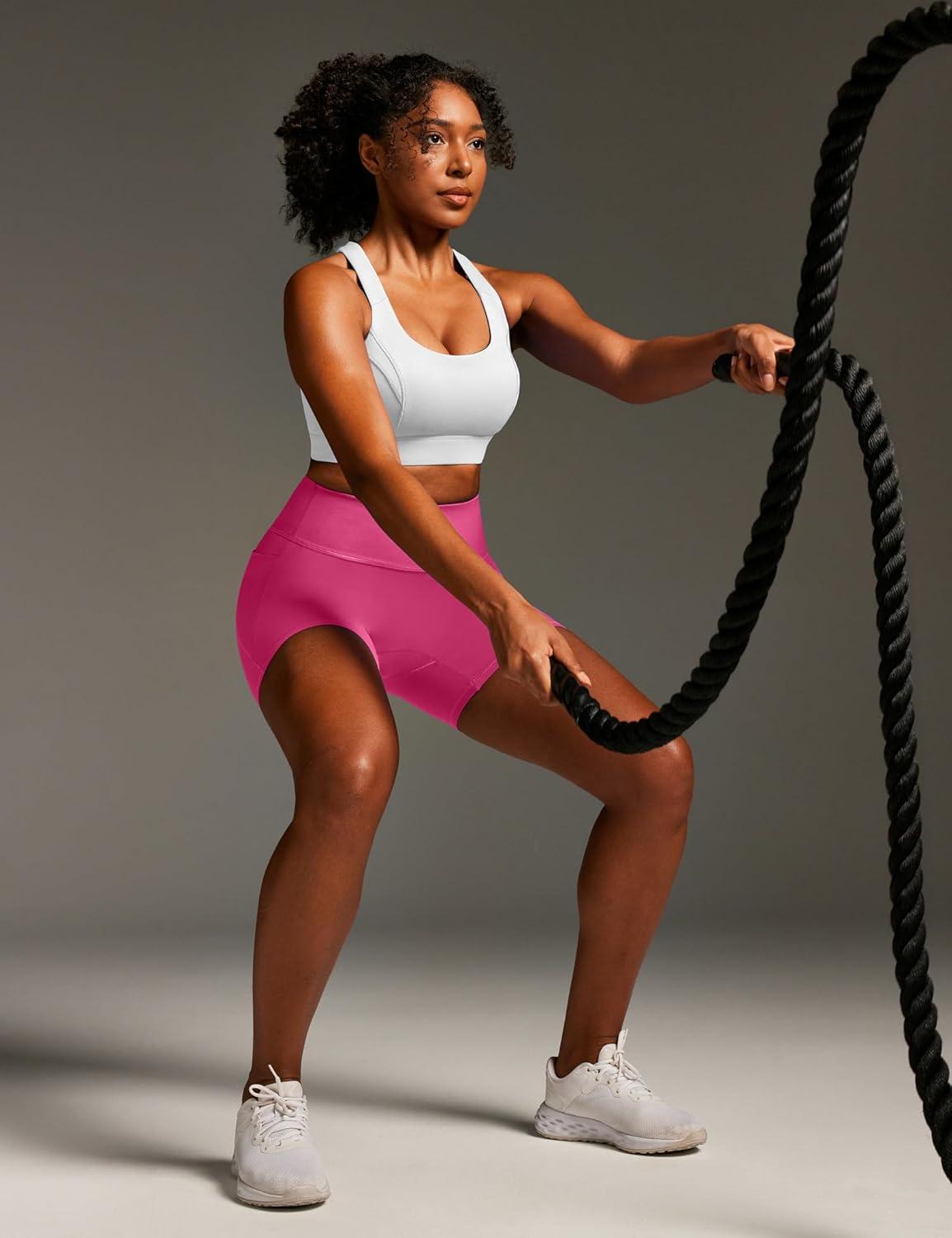 image:imageIUGA High Support Sports Bras for Women High Impact Sports Bra Adjustable Criss Cross Back Yoga Workout Bra with Molded CupWhite