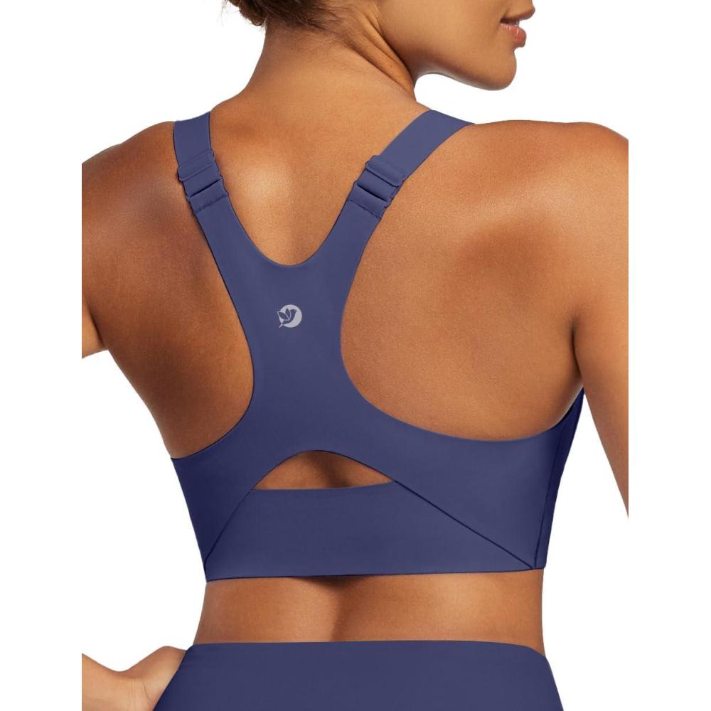 image:imageSports Bras for Women High Support Womens Large Bust High Impact Sports Bras Wireless Push Up Racerback Workout Yoga TopBlue