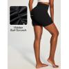 IUGA 6” Butt Lifting Biker Shorts Women with Pockets Tummy Control No Front Seam Gym Workout Shorts Scrunch Booty Yoga(Black)