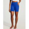 IUGA 6” Butt Lifting Biker Shorts Women with Pockets Tummy Control No Front Seam Gym Workout Shorts Scrunch Booty Yoga(Dynamic Blue)