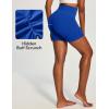 IUGA 6” Butt Lifting Biker Shorts Women with Pockets Tummy Control No Front Seam Gym Workout Shorts Scrunch Booty Yoga(Dynamic Blue)
