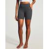 IUGA 6” Butt Lifting Biker Shorts Women with Pockets Tummy Control No Front Seam Gym Workout Shorts Scrunch Booty Yoga(Ink Grey)