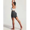 IUGA 6” Butt Lifting Biker Shorts Women with Pockets Tummy Control No Front Seam Gym Workout Shorts Scrunch Booty Yoga(Ink Grey)