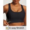 IUGA High Support Sports Bras for Women High Impact Sports Bra Adjustable Criss Cross Back Yoga Workout Bra with Molded Cup(Black)