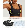 IUGA High Support Sports Bras for Women High Impact Sports Bra Adjustable Criss Cross Back Yoga Workout Bra with Molded Cup(Black)