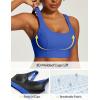 IUGA High Support Sports Bras for Women High Impact Sports Bra Adjustable Criss Cross Back Yoga Workout Bra with Molded Cup(Dynamic Blue)