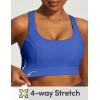 IUGA High Support Sports Bras for Women High Impact Sports Bra Adjustable Criss Cross Back Yoga Workout Bra with Molded Cup(Dynamic Blue)
