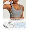 IUGA High Support Sports Bras for Women High Impact Sports Bra Adjustable Criss Cross Back Yoga Workout Bra with Molded Cup(Light Grey)