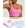 IUGA High Support Sports Bras for Women High Impact Sports Bra Adjustable Criss Cross Back Yoga Workout Bra with Molded Cup(Light Pink)