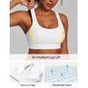 IUGA High Support Sports Bras for Women High Impact Sports Bra Adjustable Criss Cross Back Yoga Workout Bra with Molded Cup(White)