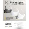 IUGA High Support Sports Bras for Women High Impact Sports Bra Adjustable Criss Cross Back Yoga Workout Bra with Molded Cup(White)