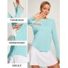 IUGA Rash Guard for Women with Pockets UPF 50+ SPF Shirts for Women Long Sleeve UV Sun Protection Clothing Hiking Swim Shirt