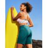 IUGA Swim Shorts Women 7″ High Waisted Swim Board Shorts Quick Dry Bathing Suit Bottoms for Women Swimsuit with Liner Pockets(Dark Forest)