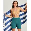 IUGA Swim Shorts Women 7″ High Waisted Swim Board Shorts Quick Dry Bathing Suit Bottoms for Women Swimsuit with Liner Pockets(Dark Forest)