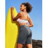 IUGA Swim Shorts Women 7″ High Waisted Swim Board Shorts Quick Dry Bathing Suit Bottoms for Women Swimsuit with Liner Pockets(Dark Grey)
