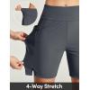 IUGA Swim Shorts Women 7″ High Waisted Swim Board Shorts Quick Dry Bathing Suit Bottoms for Women Swimsuit with Liner Pockets(Dark Grey)