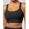 Sports Bras for Women High Support Womens Large Bust High Impact Sports Bras Wireless Push Up Racerback Workout Yoga Top(Black)