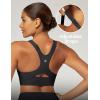 Sports Bras for Women High Support Womens Large Bust High Impact Sports Bras Wireless Push Up Racerback Workout Yoga Top(Black)