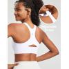 Sports Bras for Women High Support Womens Large Bust High Impact Sports Bras Wireless Push Up Racerback Workout Yoga Top(White)