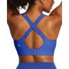IUGA High Support Sports Bras for Women High Impact Sports Bra Adjustable Criss Cross Back Yoga Workout Bra with Molded Cup(Dynamic Blue)