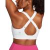 IUGA High Support Sports Bras for Women High Impact Sports Bra Adjustable Criss Cross Back Yoga Workout Bra with Molded Cup(White)